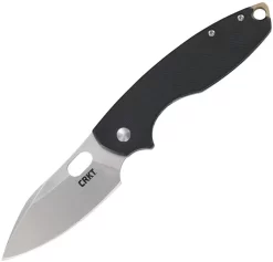 New Release 9 CRKT 5317D2 Pilar III Folding Knife, 2.97" D2 Stonewashed Plain Blade, Black G-10/ Stainless Steel Handle