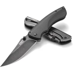 CRKT Burnout Framelock CR4123K, 3.660" 8Cr13mOV Plain Blade, Black Carbon Fiber G10 Base With 3Cr13 On The Back Handle -CRKT Store Burnout Framelock 3 24597.1579208030