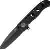 CRKT M16 Carson Deadbolt Blk Alum (3.12" Blk SW D2 Tanto) M16-02DB
