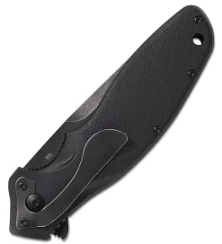 CRKT Shenanigan Spring Assisted Flipper K800KKP, 3.35" 1.4116 Stainless Steel Black Stonewashed Veff Serration Blade, Black GRN Handles -CRKT Store CRK800KKPnb 40492.1619620765