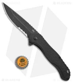 CRKT Antonio Rodriquez Taco Viper Liner Lock Black W/ Veff Serrations (3" Black) -CRKT Store CRKT Antonio Rodriquez Taco Viper LL Black Veff Serrations Black BHQ 178675 jr bottlecap