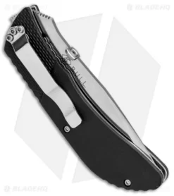 CRKT B.U.L.L. Front Flipper Liner Lock Knife Black Zytel (3" Satin) 6562 -CRKT Store CRKT B.U.L.L. Front Flipper Black Zytel Satin 6562 BHQ 87024 jr side