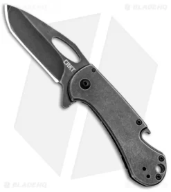 CRKT Bev-Edge Flipper Knife W/ Bottle Opener Black (2.5" Black Stonewash) 4635