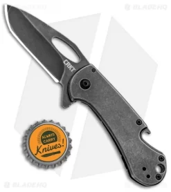 CRKT Bev-Edge Flipper Knife W/ Bottle Opener Black (2.5" Black Stonewash) 4635 -CRKT Store CRKT Bev Edge Flipper Bottle Opener Black SW 4635 BHQ 92320 jr bottlecap