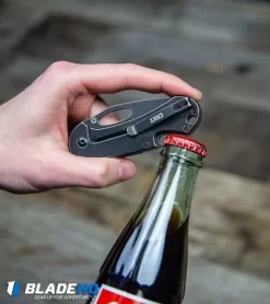 CRKT Bev-Edge Flipper Knife W/ Bottle Opener Black (2.5" Black Stonewash) 4635 -CRKT Store CRKT Bev Edge Flipper Knife w Bottle Opener Black Black Stonewash 4635 BHQ 92320 kp coke bottle web