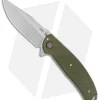 CRKT Burnley Butte Deadbolt Lock Assisted Flipper Knife Green G-10 (3.3" SW)