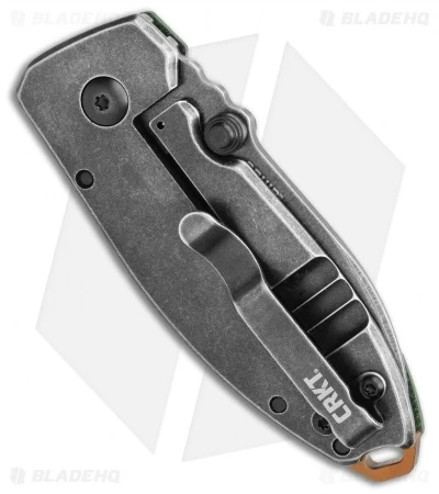 CRKT Burnley Squid Frame Lock Knife Green Micarta (2.25" Smokewash D2) 3 CRKT Burnley Squid Frame Lock Knife Green Micarta (2.25" Smokewash D2) - Image 3