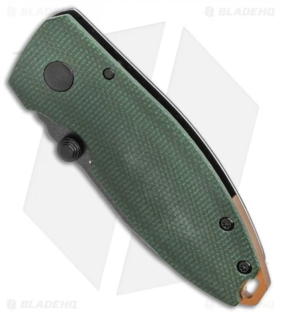 CRKT Burnley Squid Frame Lock Knife Green Micarta (2.25" Smokewash D2) 2 CRKT Burnley Squid Frame Lock Knife Green Micarta (2.25" Smokewash D2) - Image 2