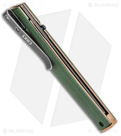 CRKT CEO Liner Lock Knife Green Micarta (3.1" Smokewash D2) BHQ Exclusive 3 CRKT CEO Liner Lock Knife Green Micarta (3.1" Smokewash D2) BHQ Exclusive - Image 3