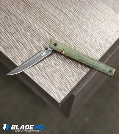 CRKT CEO Liner Lock Knife Green Micarta (3.1" Smokewash D2) BHQ Exclusive 5 CRKT CEO Liner Lock Knife Green Micarta (3.1" Smokewash D2) BHQ Exclusive - Image 5