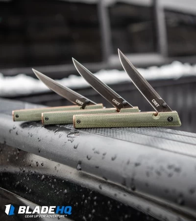 CRKT CEO Liner Lock Knife Green Micarta (3.1" Smokewash D2) BHQ Exclusive 7 CRKT CEO Liner Lock Knife Green Micarta (3.1" Smokewash D2) BHQ Exclusive - Image 7