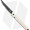 CRKT CEO Liner Lock Knife White Micarta (3.1" Smokewash D2) BHQ Exclusive
