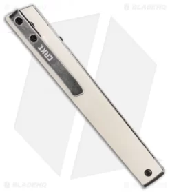 CRKT CEO Liner Lock Knife White Micarta (3.1" Smokewash D2) BHQ Exclusive 8 CRKT CEO Liner Lock Knife White Micarta (3.1" Smokewash D2) BHQ Exclusive -CRKT Store CRKT CEO Liner Lock Knife White Micarta Smokewash Exclusive BHQ 116341 jr side