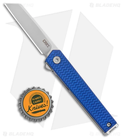 CRKT CEO Microflipper Liner Lock Knife Blue Aluminum (2.21" Satin) 4 CRKT CEO Microflipper Liner Lock Knife Blue Aluminum (2.21" Satin) - Image 4