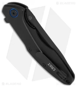 CRKT Caligo Liner Lock Flipper Knife Black Al (3.1" Black) 6215 -CRKT Store CRKT Caligo Black Al black BHQ 76683 er side