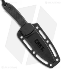 CRKT Carson F4-02N Fixed Blade Neck Knife Black G-10 (2.88" Satin) -CRKT Store CRKT Carson F4 02N Neck Knife Black G 10 Satin CRF402N BHQ 90721 jr sheath