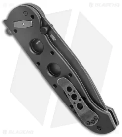 CRKT Carson M16-04DB Tanto Dead Bolt Lock Flipper Knife (3.89" Black SW) -CRKT Store CRKT Carson M16 04DB Tanto Dead Lock Black Flipper Black SW BHQ 138943 jr side