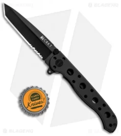 CRKT Carson M16-10K EDC Tanto Liner Lock Knife Black Zytel (3" Black Serr) -CRKT Store CRKT Carson M16 10K Compact Tanto LL Black Zytel Black Serr BHQ 87746 jr bottlecap