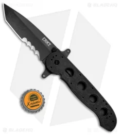 CRKT Carson M16-14SFG Special Forces Tanto Flipper Knife (3.875" Black Serr) 7 CRKT Carson M16-14SFG Special Forces Tanto Flipper Knife (3.875" Black Serr) -CRKT Store CRKT Carson M16 14ZSF Tanto Special Forces Black Serr BHQ 3150 jr bottlecap