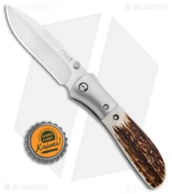 CRKT Carson M4-02 Stag Spring Assisted Knife (3.25" Satin) M4-02S 7 CRKT Carson M4-02 Stag Spring Assisted Knife (3.25" Satin) M4-02S -CRKT Store CRKT Carson M4 02S Stag SA Satin BHQ 7036 jr bottlecap