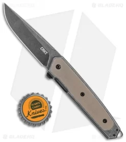 CRKT Cinco Frame Lock Brown G-10 Knife (2.9" Black) 7091 -CRKT Store CRKT Cinco FL Brown G 10 Black 7091 BHQ 119357 jr bottlecap