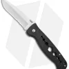 CRKT Crawford Falcon Liner Lock Knife Black Zytel (3.875" Satin Serr) 6243