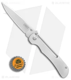 CRKT Crawford Offbeat Lockback Knife Stainless Steel (3.52" Satin) 7730 -CRKT Store CRKT Crawford Offbeat stainless steel satin BHQ 76678 er bottlecap