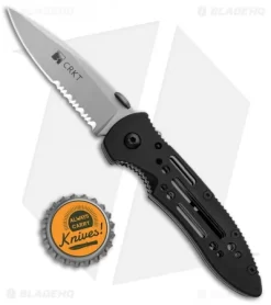 CRKT Crawford Point Guard Liner Lock Knife (3.5" Bead Blast Serr) 6762 -CRKT Store CRKT Crawford PG LL BB Serr 6762 BHQ 87727 jr bottlecap