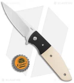 CRKT Curfew Spring Assisted Knife White Fiber/Black Aluminum (3.1" Satin) 7 CRKT Curfew Spring Assisted Knife White Fiber/Black Aluminum (3.1" Satin) -CRKT Store CRKT Curfew REsin Handle LL DP Satin BHQ 138959 jr bottlecap
