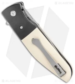 CRKT Curfew Spring Assisted Knife White Fiber/Black Aluminum (3.1" Satin) 6 CRKT Curfew Spring Assisted Knife White Fiber/Black Aluminum (3.1" Satin) -CRKT Store CRKT Curfew REsin Handle LL DP Satin BHQ 138959 jr side