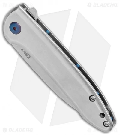 CRKT Delineation Spring Assisted Frame Lock Knife Stainless Steel (3" Satin) 2 CRKT Delineation Spring Assisted Frame Lock Knife Stainless Steel (3" Satin) - Image 2