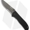 CRKT Drifter Case Liner Lock Knife Black G-10 (2.875" Gray Serr) 6460KC