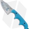 CRKT Folts Minimalist Bowie Cthulhu Neck Knife Blue GRN (2" Satin) 2387O