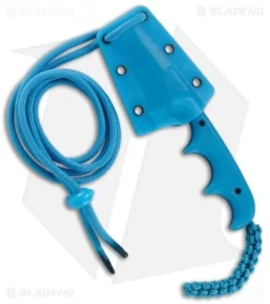 CRKT Folts Minimalist Bowie Cthulhu Neck Knife Blue GRN (2" Satin) 2387O -CRKT Store CRKT Folts Minimalist Bowie Cthulhu Neck Knife Blue G 10 Satin BHQ 119325 jr sheath