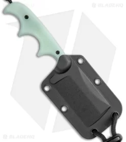 CRKT Folts Minimalist Cleaver Neck Knife Natural G-10 (2.1" Black Smokewash D2) -CRKT Store CRKT Folts Minimalist Cleaver Neck Knife Natural G 10 Black SW BHQ 119272 jr sheath