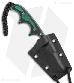 CRKT Folts Minimalist Tanto Neck Knife (2.125" Bead Blast) 2386 -CRKT Store CRKT Folts Minimalist Tanto Neck Knife Green Black BB 2386 BHQ 7032 jr sheath