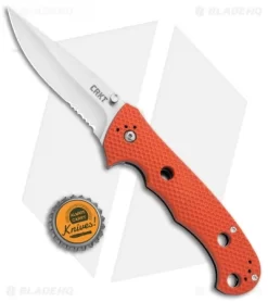 CRKT Hammond Cruiser LAWKS Liner Lock Knife Orange (3.75" Satin Serr) 7914OR -CRKT Store CRKT Hammond Cruiser Orange Serr CR7914OR BHQ 87149 jr bottlecap 2