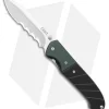 CRKT Ignitor Spring Assisted Knife Black & Green G-10 (3.38" Satin Serr) 6855