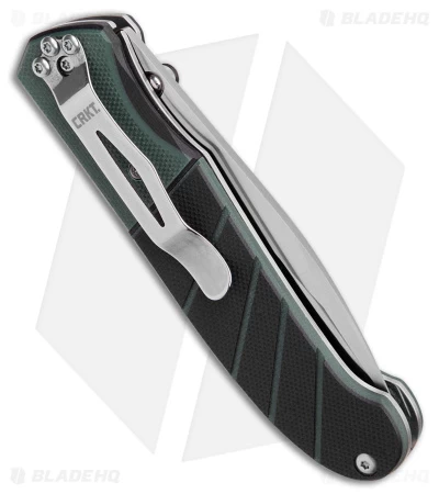 CRKT Ignitor Spring Assisted Knife Black & Green G-10 (3.38" Satin Serr) 6855 3 CRKT Ignitor Spring Assisted Knife Black & Green G-10 (3.38" Satin Serr) 6855 - Image 3