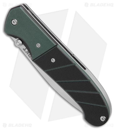 CRKT Ignitor Spring Assisted Knife Black & Green G-10 (3.38" Satin Serr) 6855 2 CRKT Ignitor Spring Assisted Knife Black & Green G-10 (3.38" Satin Serr) 6855 - Image 2