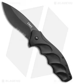 CRKT Ken Onion Foresight Liner Lock Knife (3.5" Black Serr) K220KKS