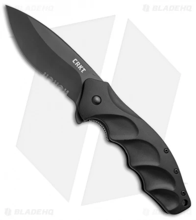 CRKT Ken Onion Foresight Liner Lock Knife (3.5" Black Serr) K220KKS 1 CRKT Ken Onion Foresight Liner Lock Knife (3.5" Black Serr) K220KKS