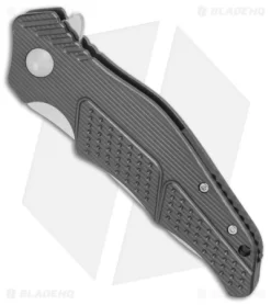 CRKT Ken Onion Outrage Knife Gray (3.25" Satin) K320GXPX *Factory Second -CRKT Store CRKT Ken Onion Outrage gray satin blemish BHQ 75333 er spine