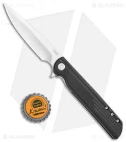 CRKT LCK + Spring Assisted Liner Lock Knife Black GRN (3.3" Satin) 3801 -CRKT Store CRKT LCK SA LL Black GRN Satin BHQ 76853 jr bottlecap
