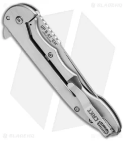 CRKT Lerch Up & At 'Em Flipper Knife Stainless Steel (3.62" Satin) 7076 -CRKT Store CRKT Lerch Up and At Em SS Satin 7076 BHQ 92318 jr side
