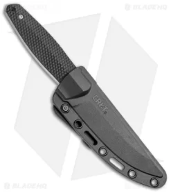 CRKT Lucas Burnley Strafe Fixed Blade Knife Black GFN (4.6" Satin)1210 -CRKT Store CRKT Lucas Burnley Strafe Black GFN Satin 1210 BHQ 51814 jr sheath