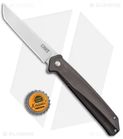 CRKT Onion Helical Liner Lock Tanto Knife Aluminum (3.52" Satin) K500GXP -CRKT Store CRKT Onion Helical LL Tanto Aluminum Satin K500GXP BHQ 92300 jr bottlecap