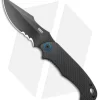 CRKT PSD Liner Lock Spring Assisted Knife Black G-10 / CF (3.6" Black Serr)