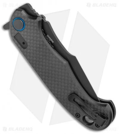 CRKT PSD Liner Lock Spring Assisted Knife Black G-10 / CF (3.6" Black Serr) 3 CRKT PSD Liner Lock Spring Assisted Knife Black G-10 / CF (3.6" Black Serr) - Image 3