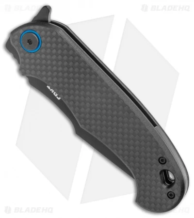 CRKT PSD Liner Lock Spring Assisted Knife Black G-10 / CF (3.6" Black Serr) 2 CRKT PSD Liner Lock Spring Assisted Knife Black G-10 / CF (3.6" Black Serr) - Image 2